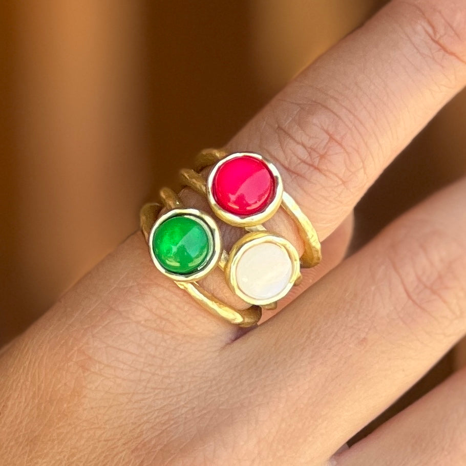 Candy Colors Red Gold Ring