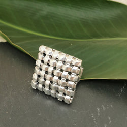 Knit Silver Ring