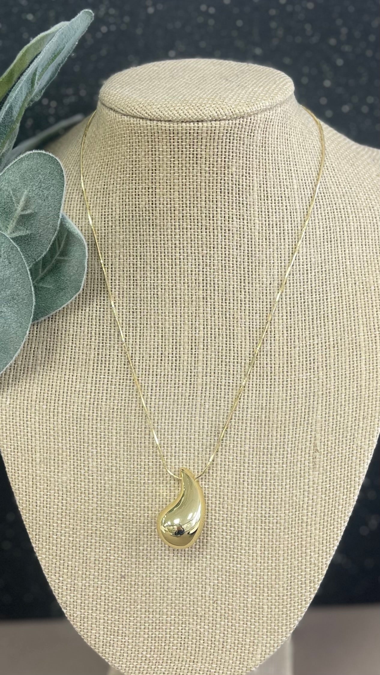 Mid Drop Gold Necklace