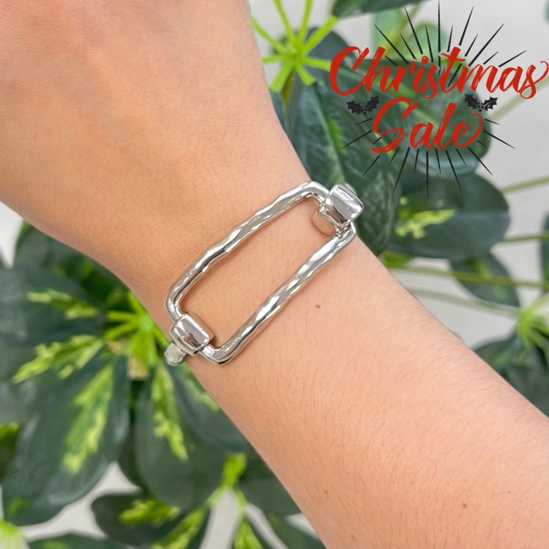 Silver Plated Rectangle Bracalet