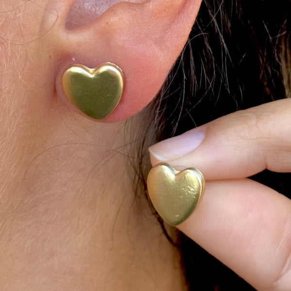 Gold Heart Earrings