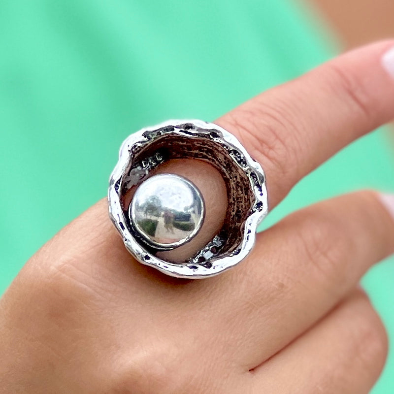 Oyster Silver Ring