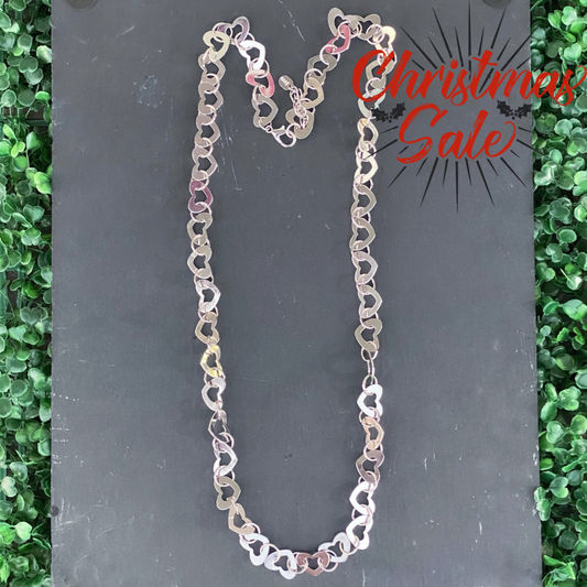 Heart Silver Link Necklace