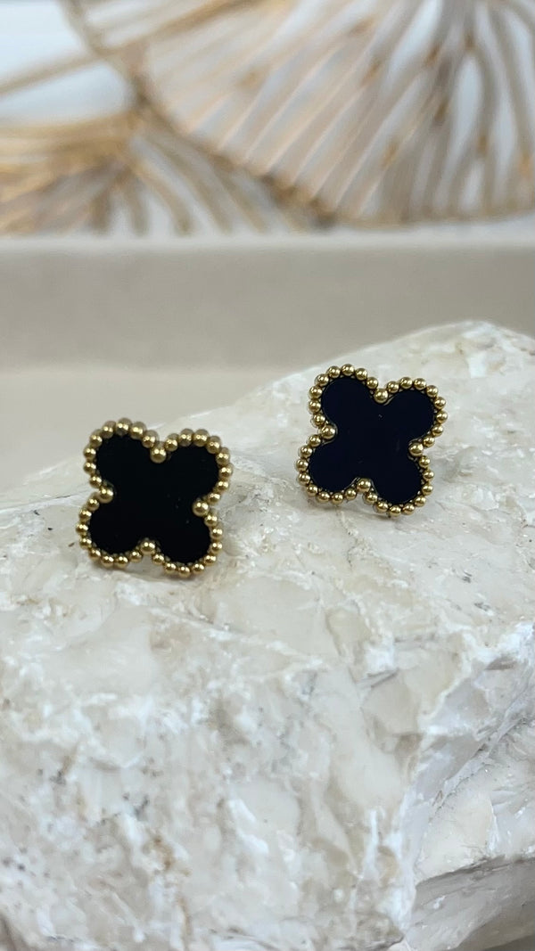 Black Clover Gold Earrings