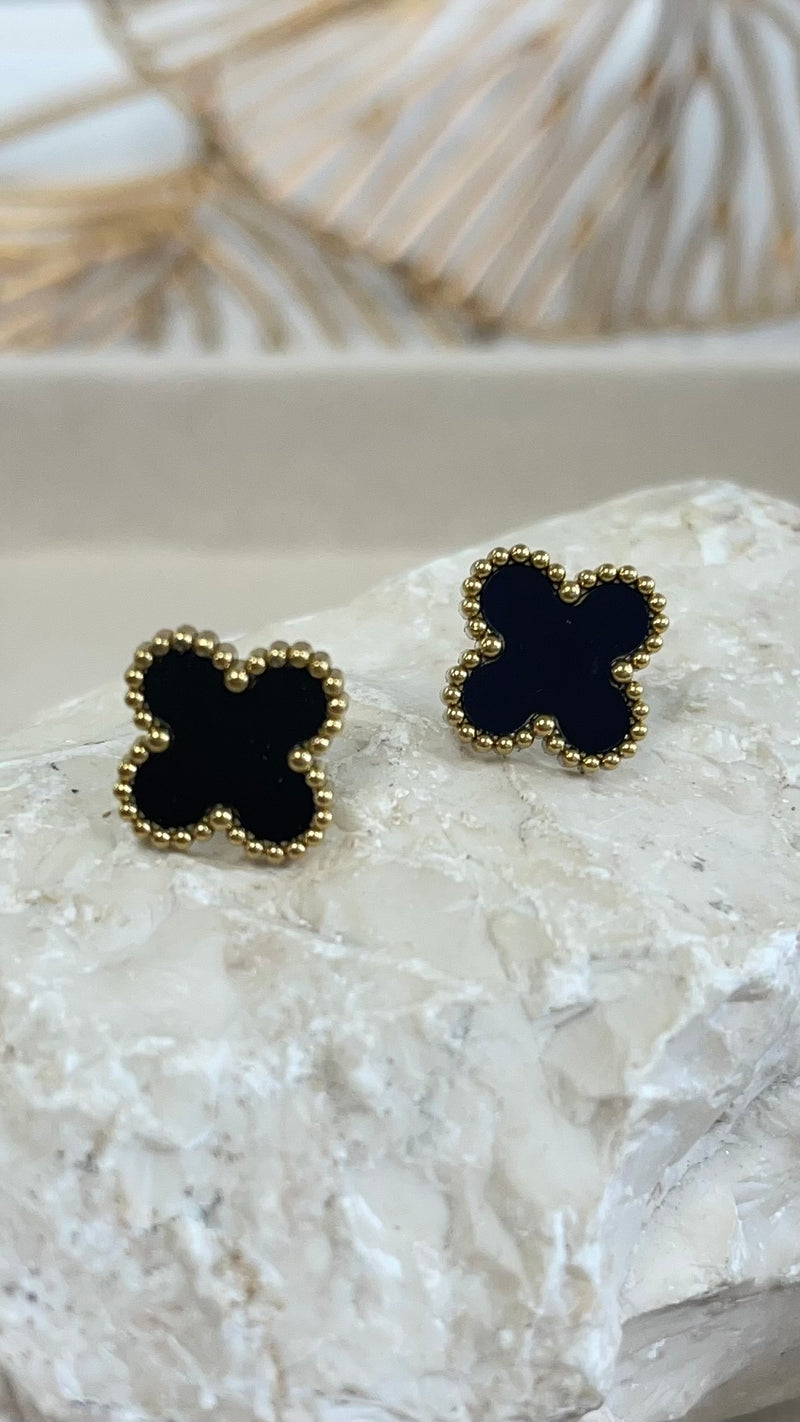 Black Clover Gold Earrings