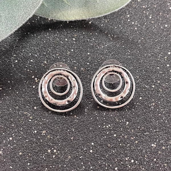 Circles Silver Earrings