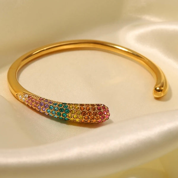 Half Multicolor Gold Bracelet