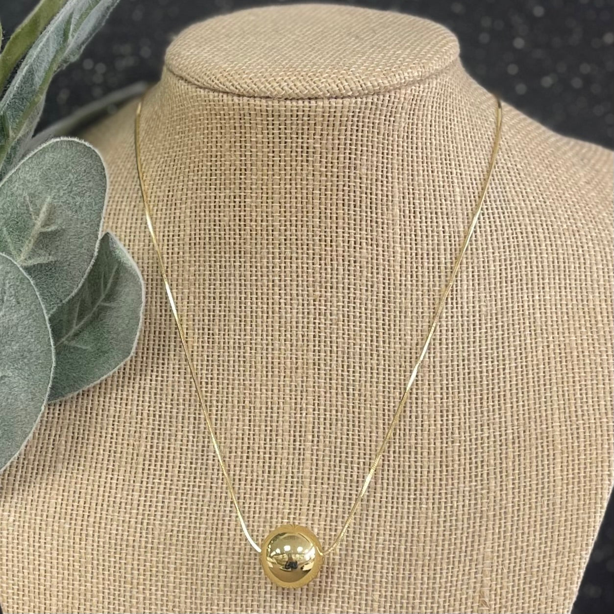 Small Ball Gold Necklace