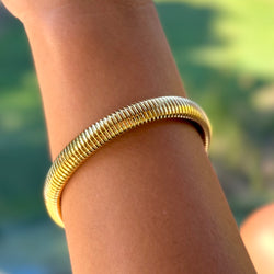 Thin Spring Gold Bracelet