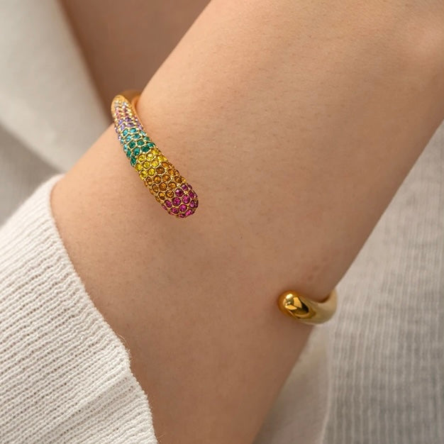 Half Multicolor Gold Bracelet