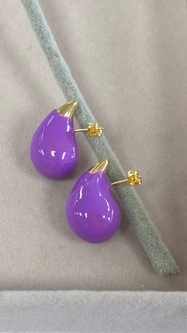 Purple Drops Earrings