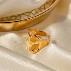 Thick Wrinkle Gold Ring