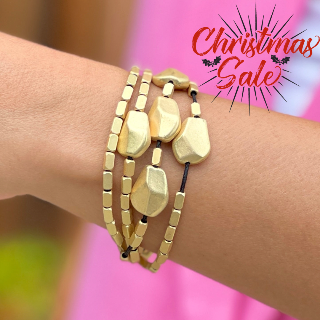 Flat Ball Bracelet Gold