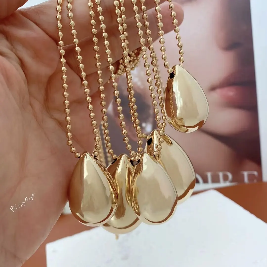 Big Drop Gold Necklace