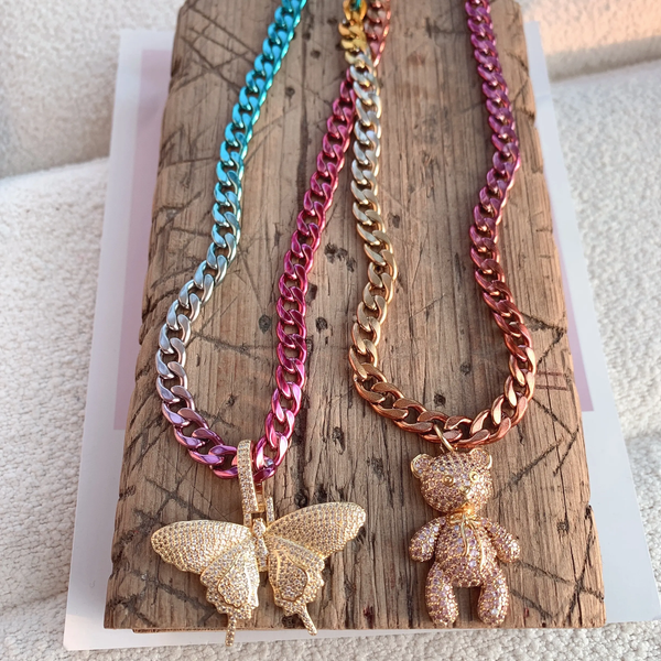 Litmus Chain Butterfly Quartz Necklace