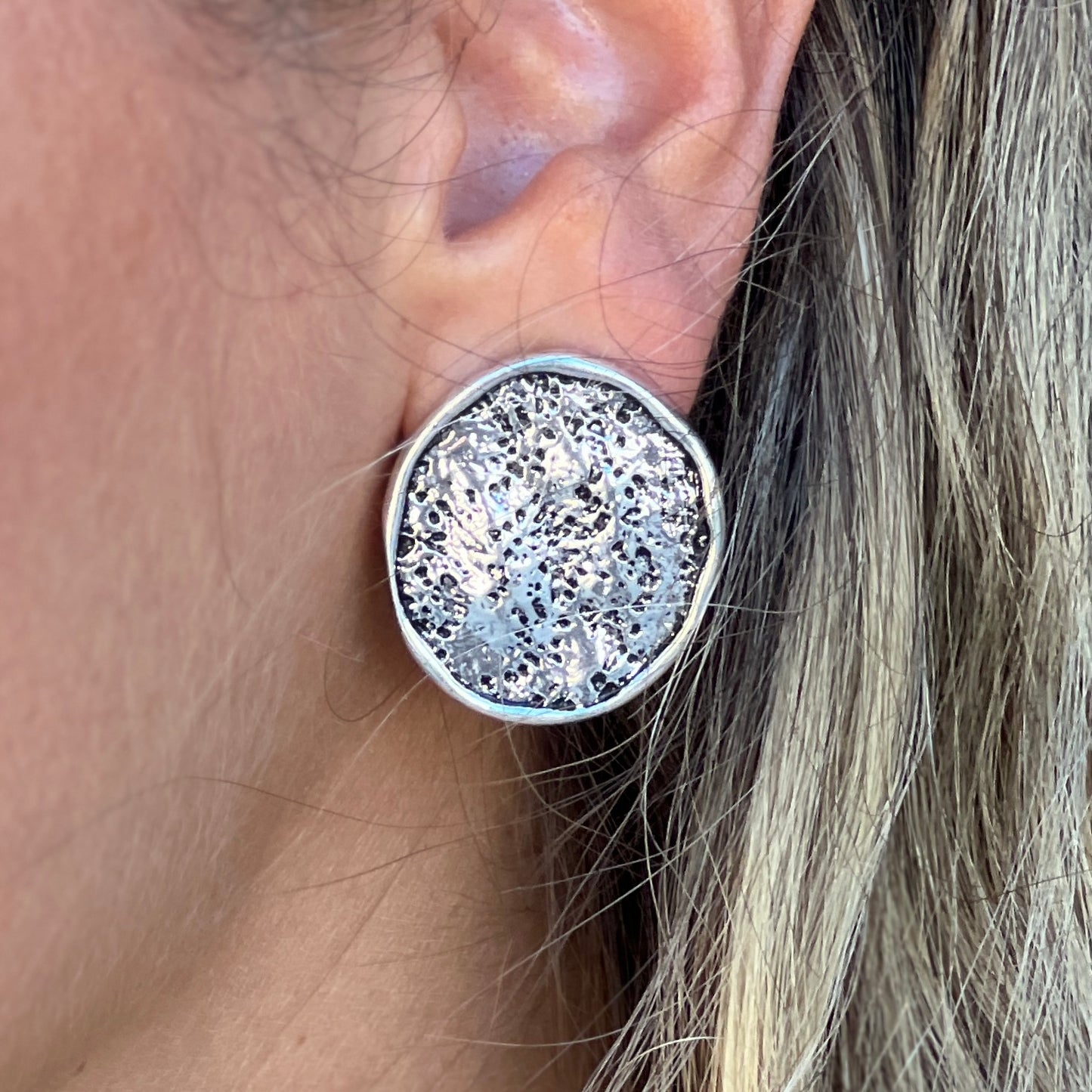 Druzy Silver Earrings