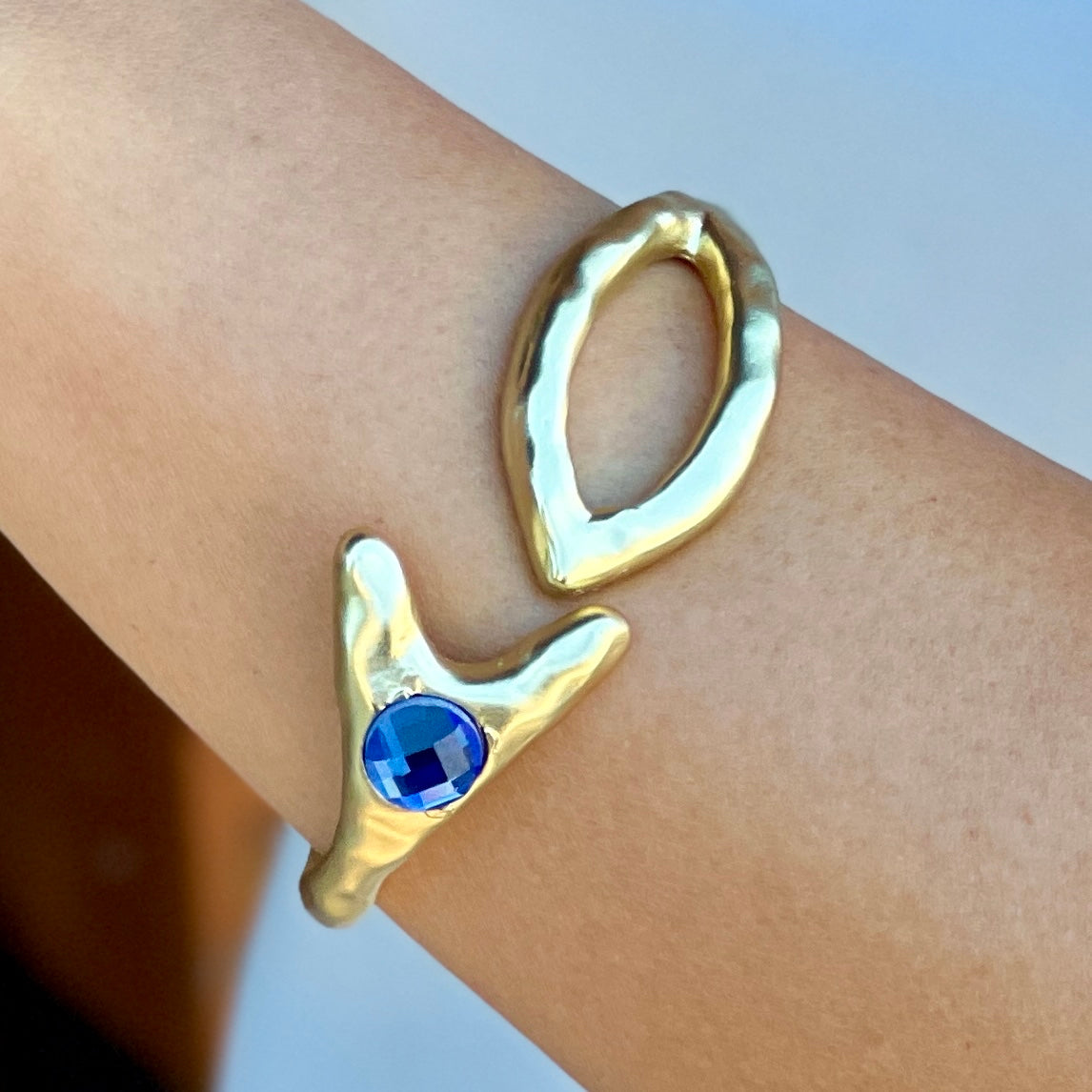 Blue Fish Gold Bracelet