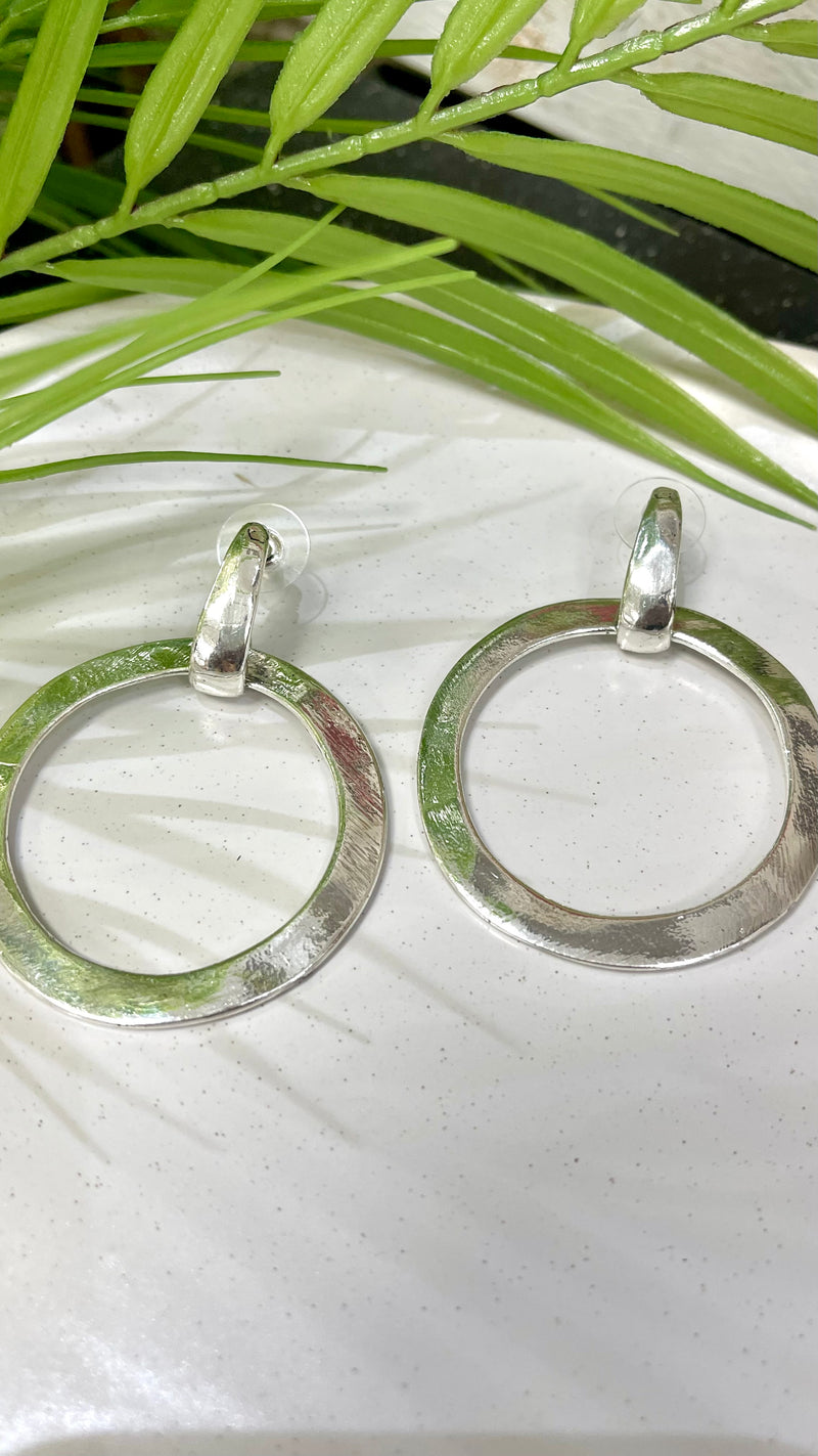 Circle Silver Earrings