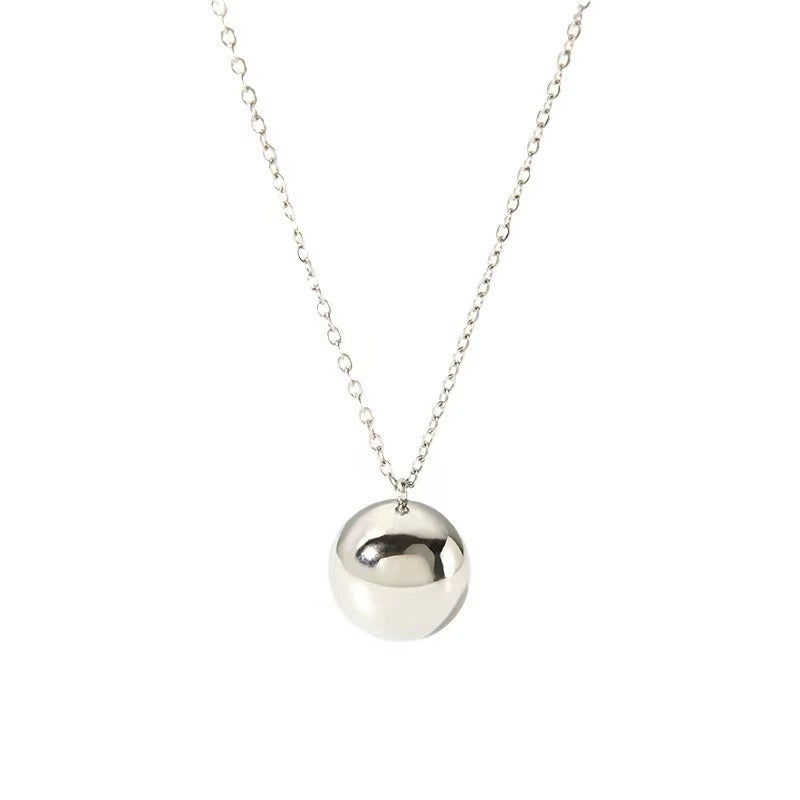 Big Globe Silver Necklace