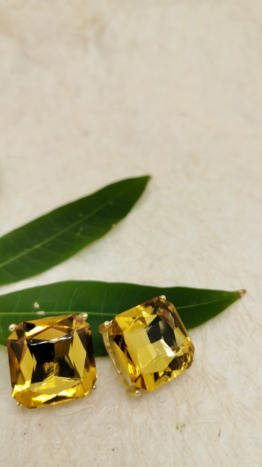 Citrine Gold Earring