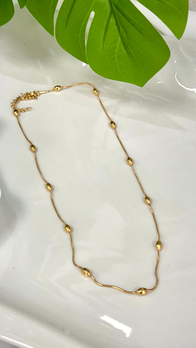 Micro Point Gold Necklace