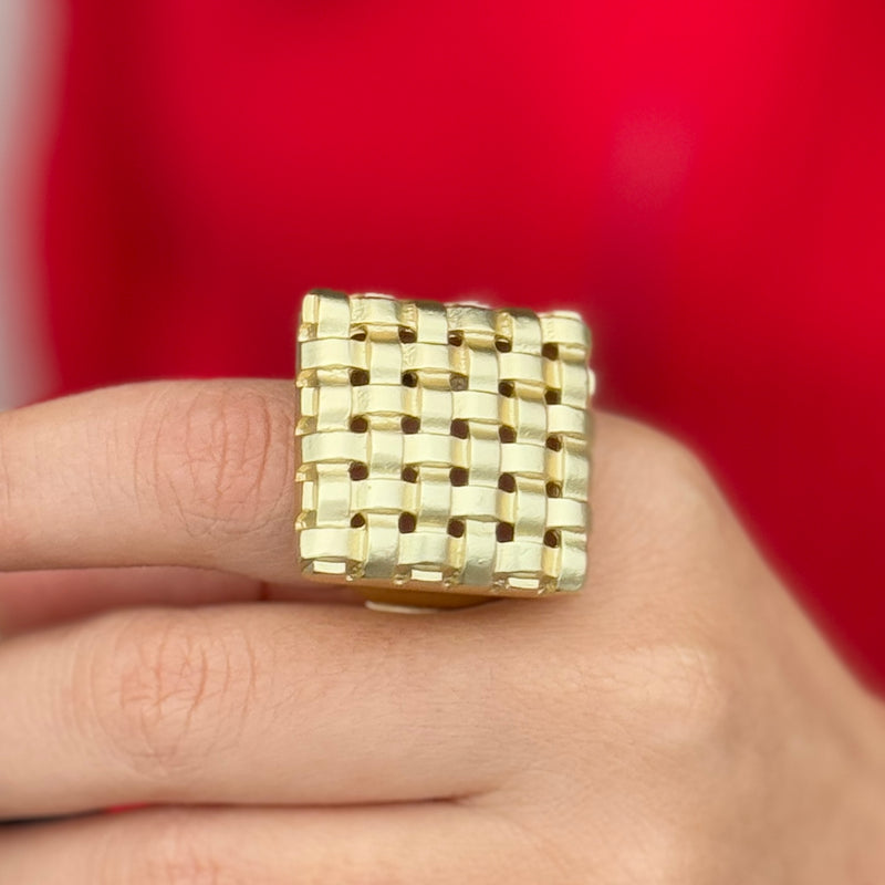 Knit Gold Ring