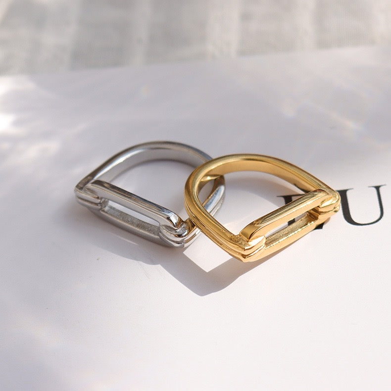 Rectangle Gold Ring