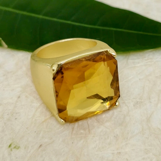 Citrine Gold Ring