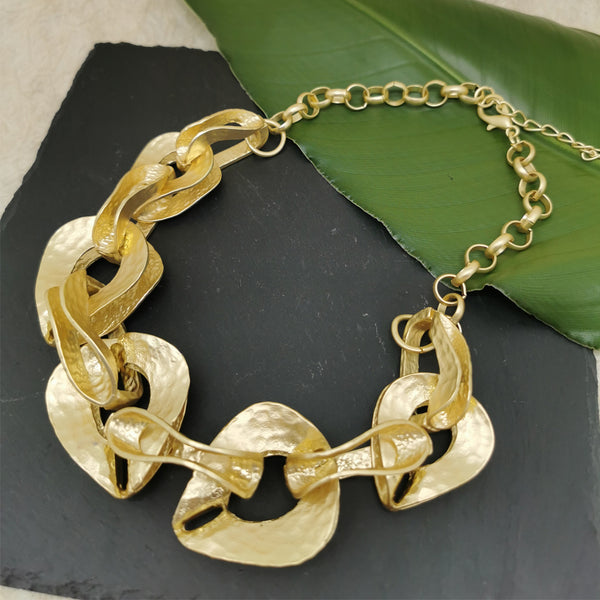 Thick Wave Gold Necklace