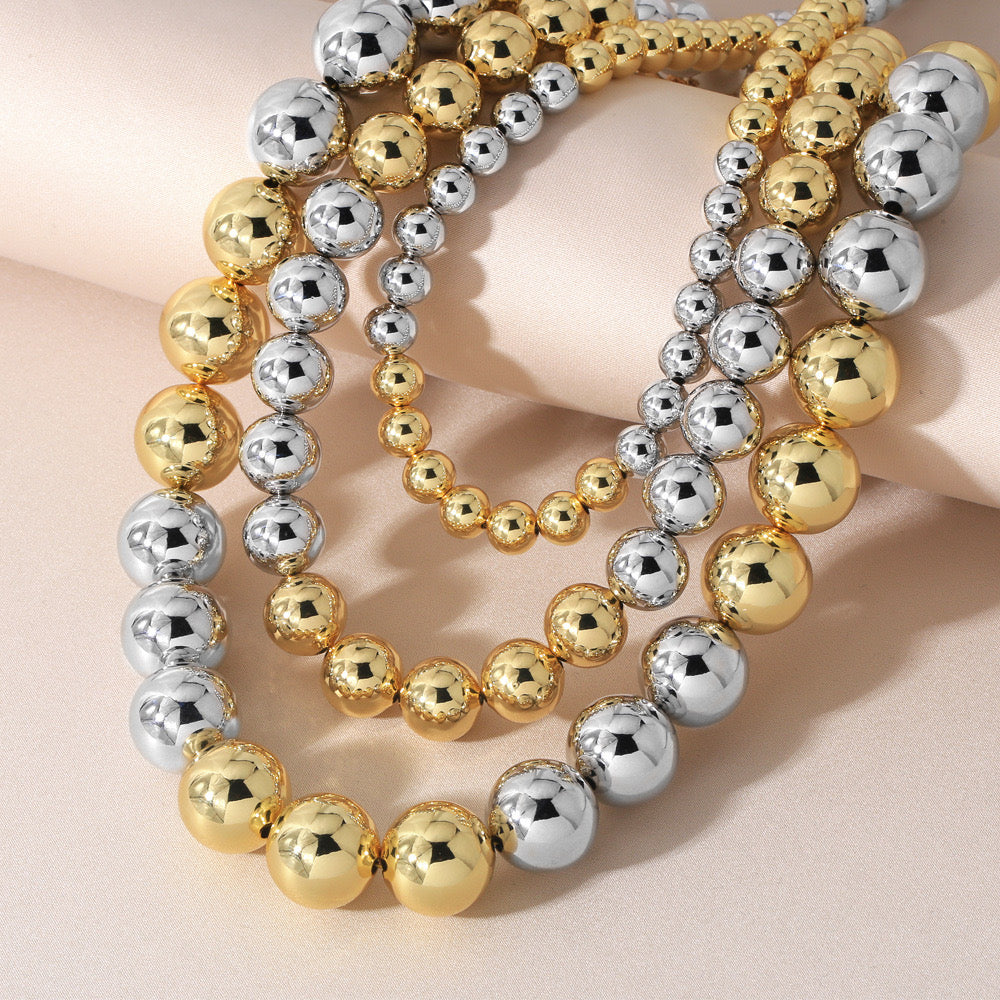 Small Two Tone Bubbles Necklace