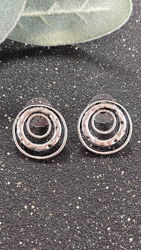 Circles Silver Earrings