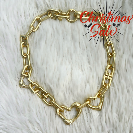 Heart Buckle Gold Necklace