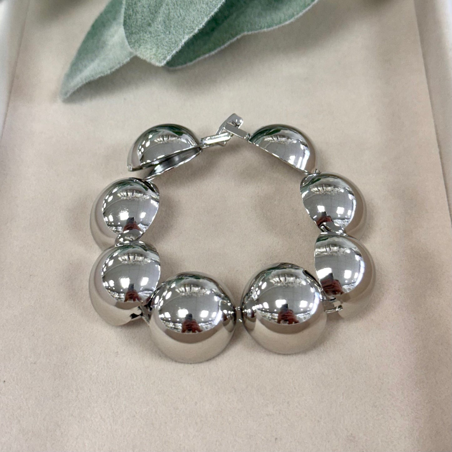 Plain Balls Silver Bracelet