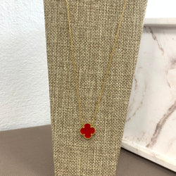 Red Clover Gold Necklace