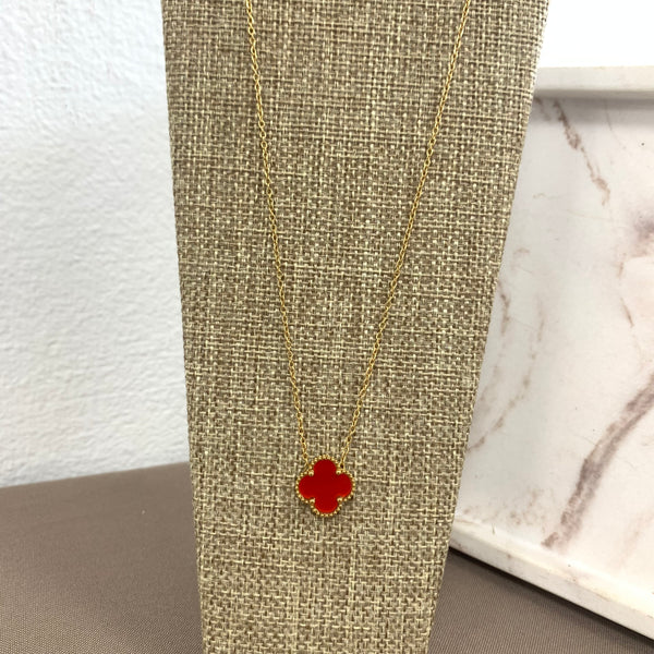 Red Clover Gold Necklace