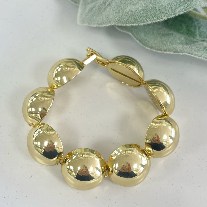 Plain Balls Gold Bracelet