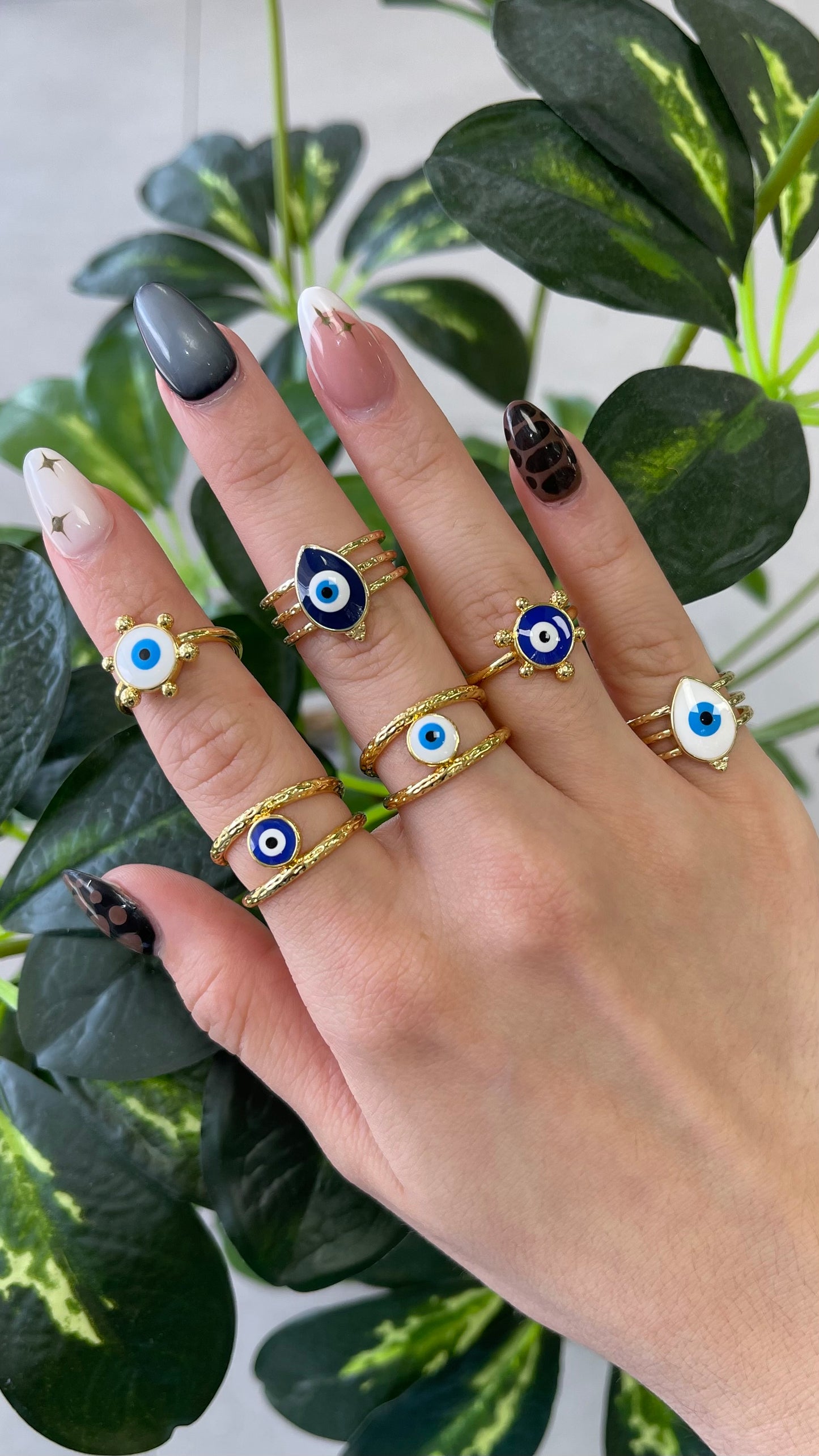 Drop Navy Blue Evil Eye