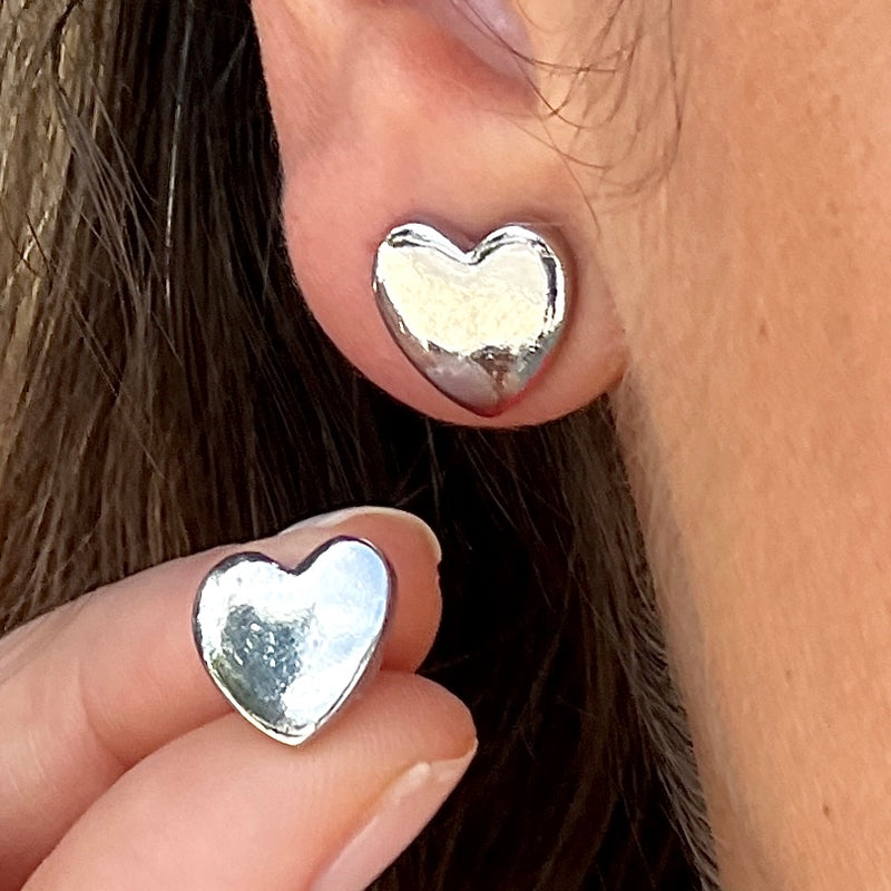 Silver Heart Earrings