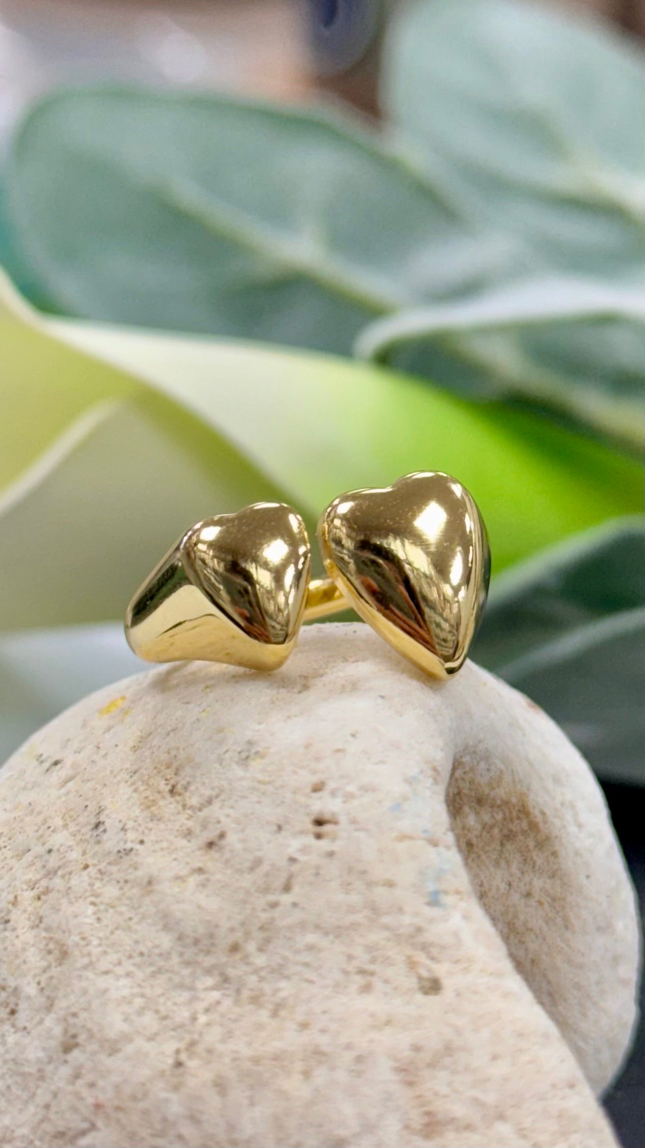 Two Heart Gold Ring