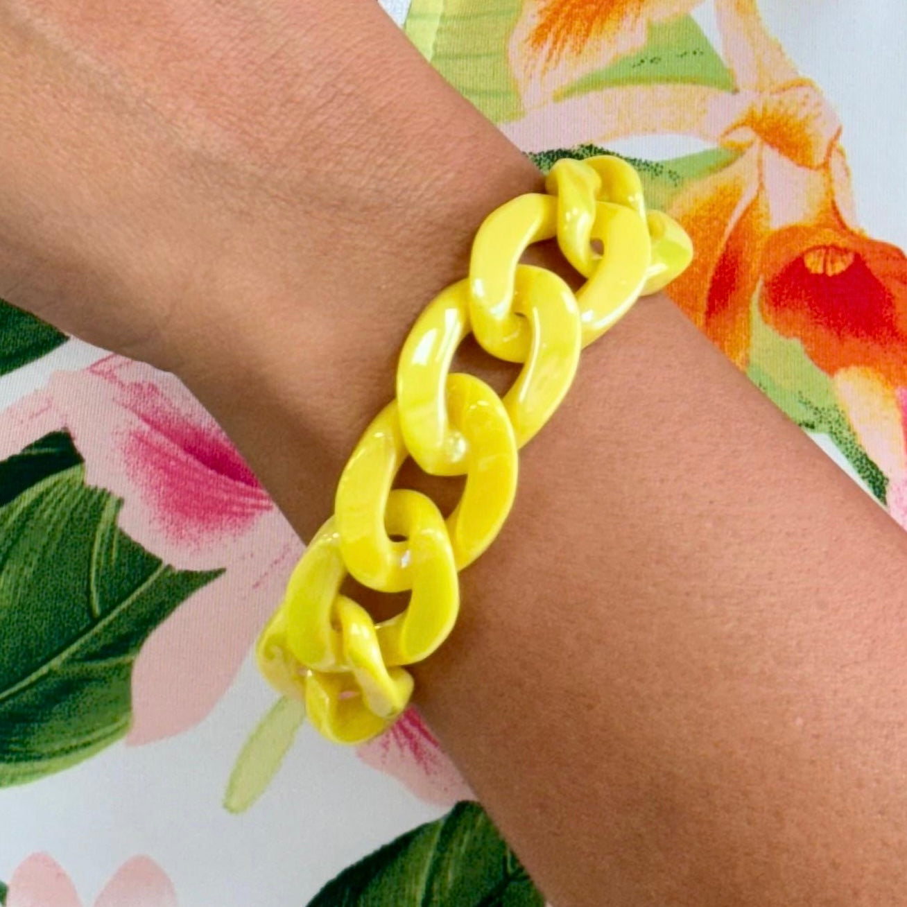 Acrylic Yellow Bracelet