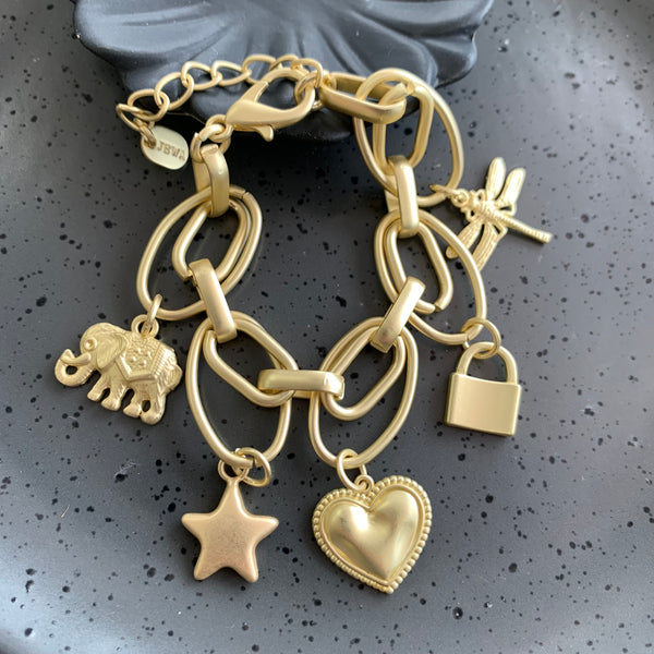 Gold Charms Bracelet