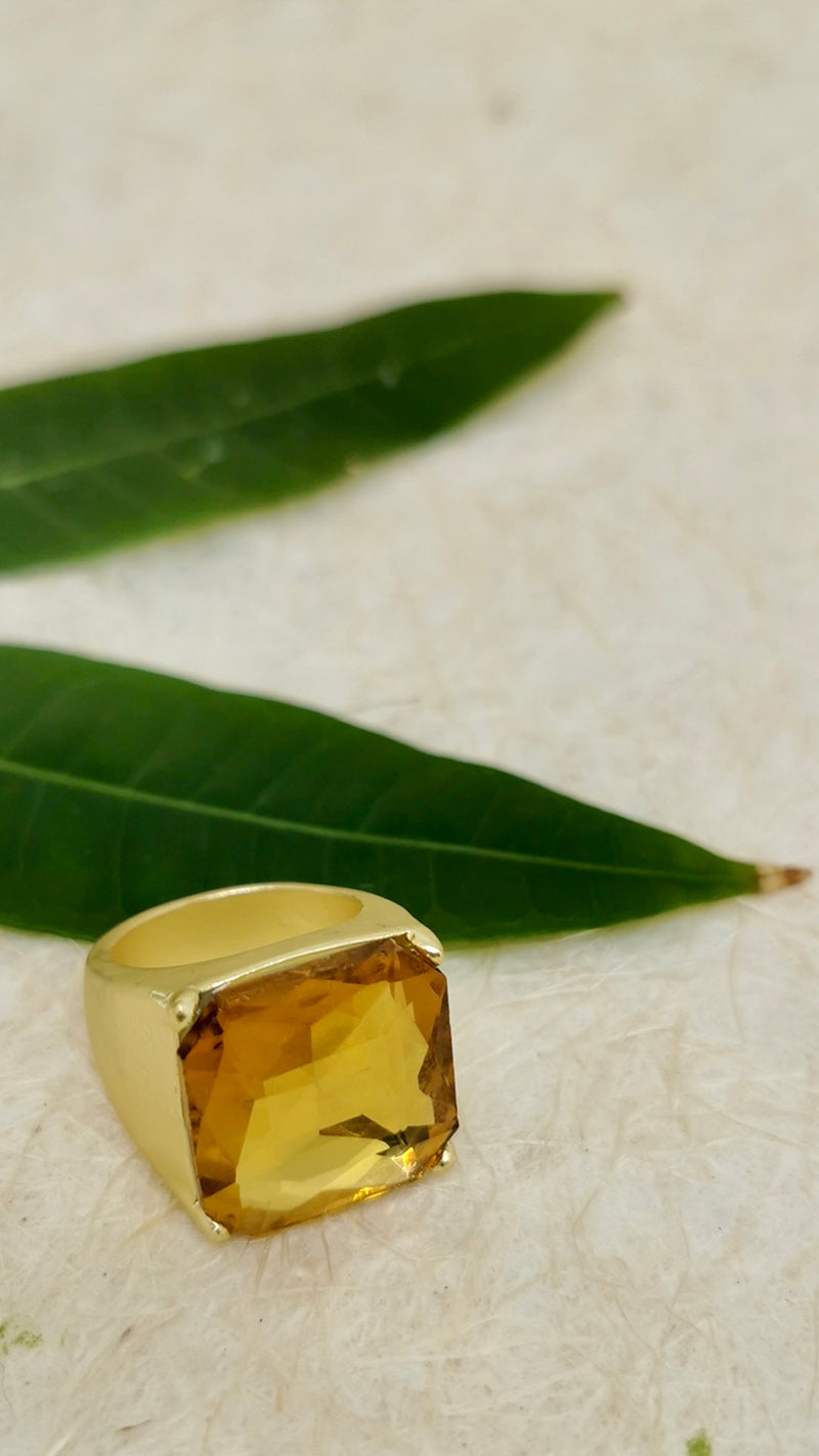 Citrine Gold Ring