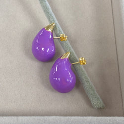 Purple Drops Earrings