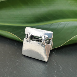 Open Square Silver Ring
