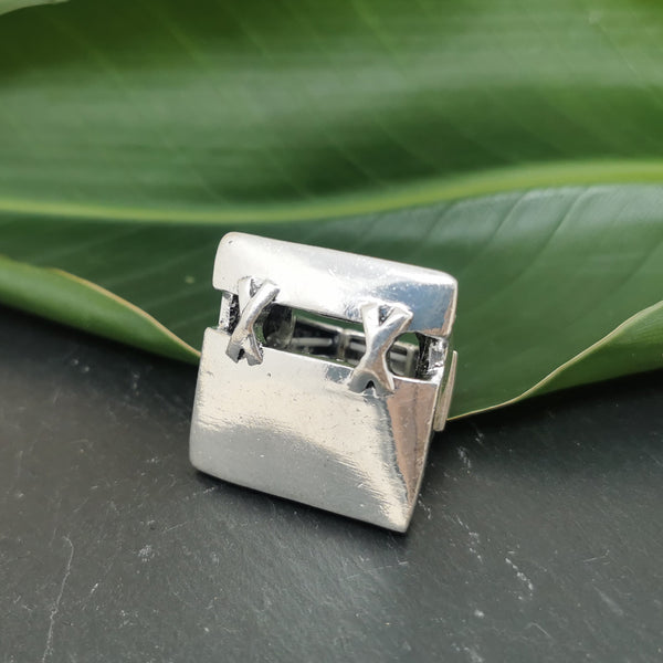Open Square Silver Ring