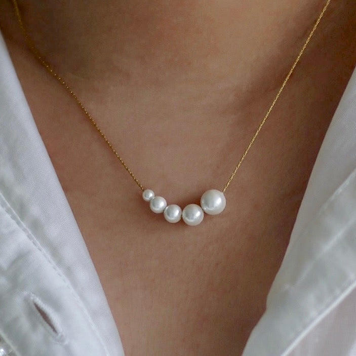 Astra Pearl Gold Necklace