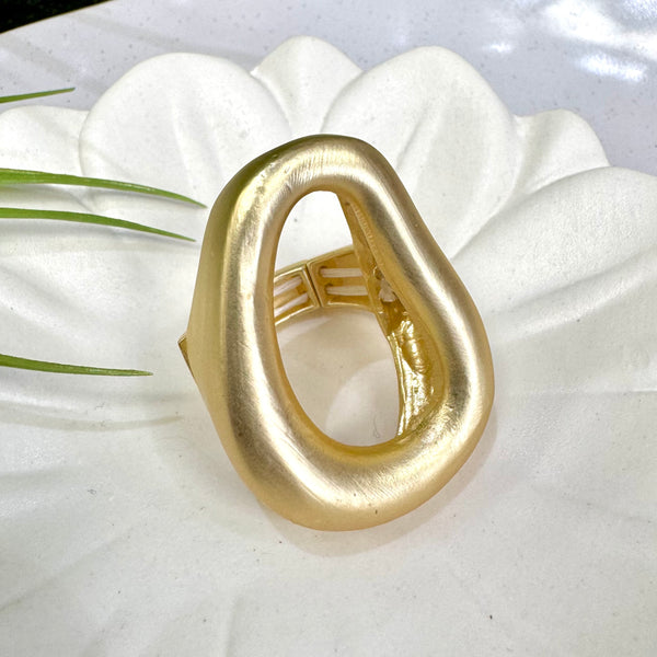 Open Oval Gold Ring