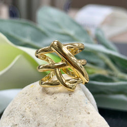 Multi Line Gold Ring