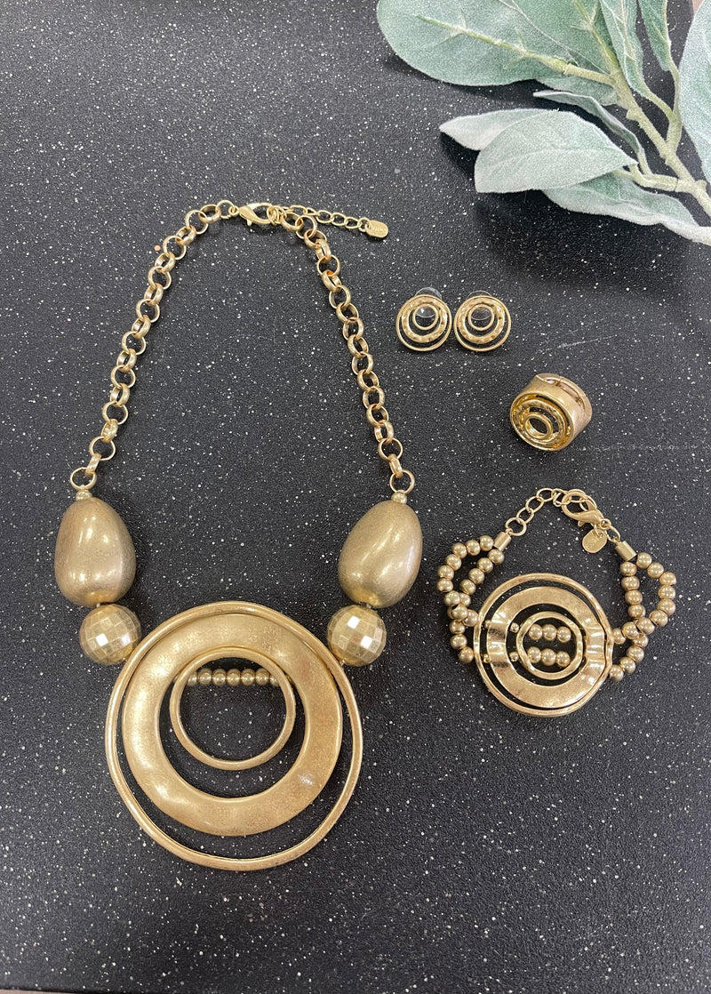 Circles Gold Earrings