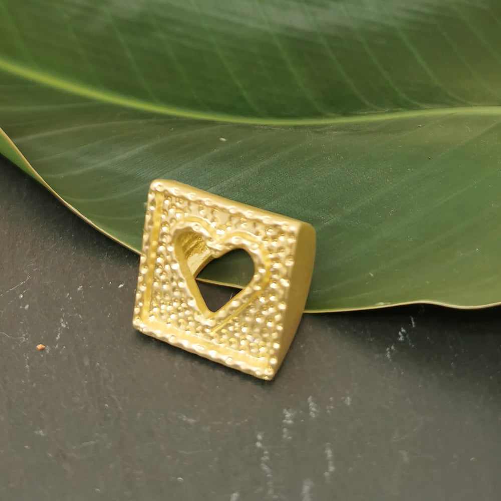 Hammered Gold Heart